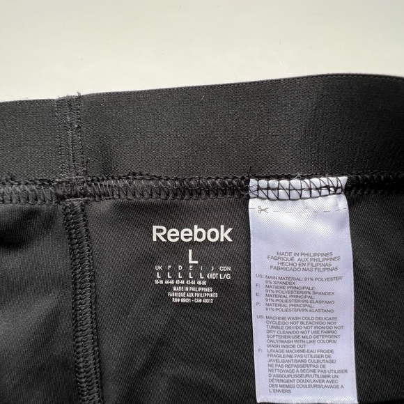 Women’s black workout tights - Reebok - Picture 2 of 5